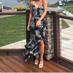Navy Floral Maxi Dress